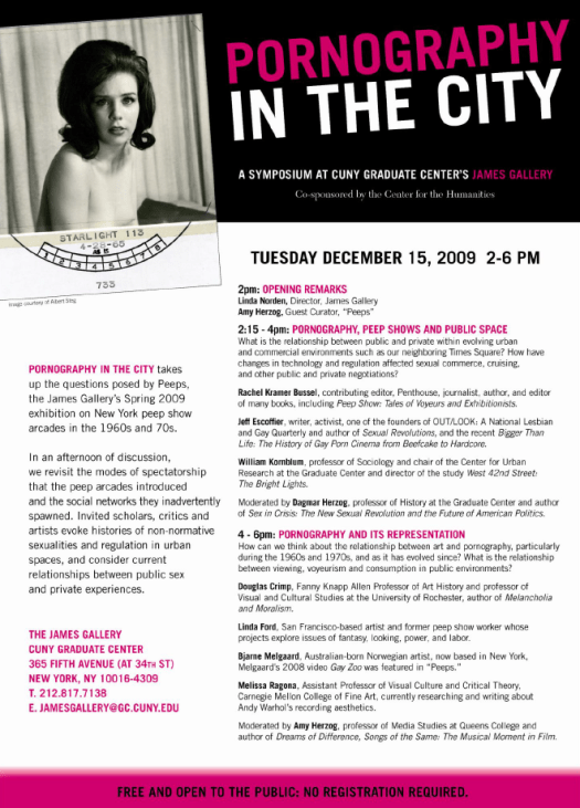 Pornography in the City Program